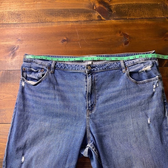 Abercrombie Fitch Curve Love The Mom High Rise Blue Jeans Women's Size 36/22 - Picture 9 of 11